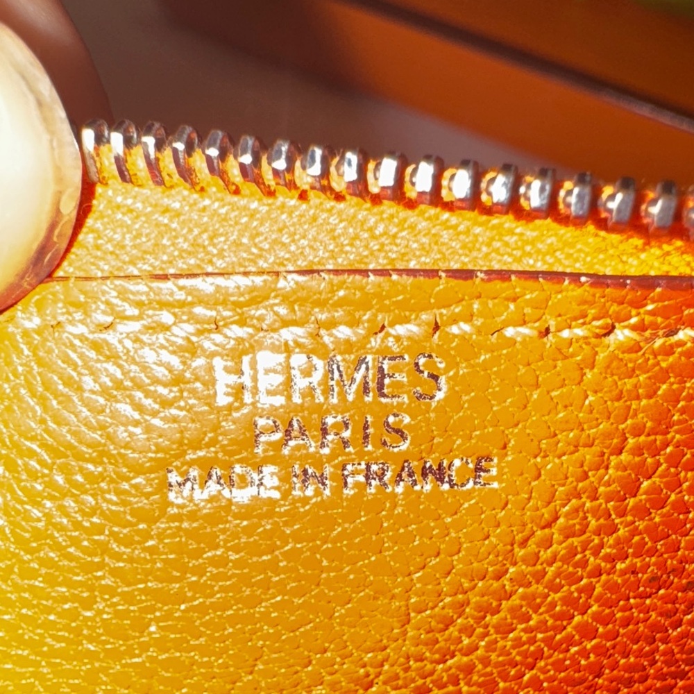 Authentic Hermes Orange Card Holder - Picture 12 of 16